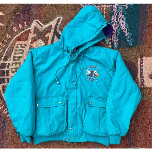 American Vintage Other - Vintage 90’s Charlotte Hornets NBA Competitors Script Zip Jacket